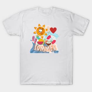 I Love Summer Sun Ocean T-Shirt